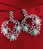 Vibrant rhodium earrings