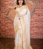 multicolor woven organza resham embroidery all seasons sarees