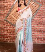 multicolor hand woven tussar hand embroidery all seasons sarees