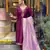 Purple chanderi embroidered festive wear salwar kameez