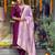 Purple chanderi embroidered festive wear salwar kameez