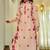 Peach cotton embroidered festive wear salwar kameez
