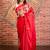 red embroidered tussar silk blend hand embroidery all seasons sarees