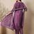 Purple roman silk embroidered festive wear salwar kameez