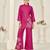 Pink rayon slub embroidered festive wear salwar kameez