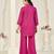 Pink rayon slub embroidered festive wear salwar kameez