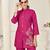 Pink rayon slub embroidered festive wear salwar kameez