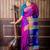 multicolor hand woven katan silk blend hand embroidery all seasons sarees