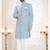 Men's blue swad velvet  - kurta set