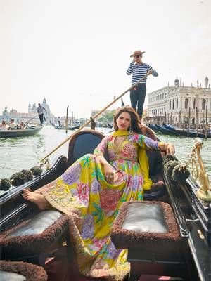 Lemon partywear anarkali  3