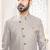 Men's Grey woven jacquard thread and sequence embroidery all over  kurta set