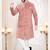 Men's pink swad velvet  - kurta set