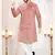 Men's pink swad velvet  - kurta set