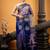 blue hand woven silk blend cotton zari work all seasons sarees