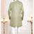 Men's green woven jacquard self design in fabric kurta set
