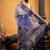 blue hand woven silk blend cotton zari work all seasons sarees