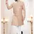 Men's pink woven jacquard thread and sequence embroidery all over  kurta set