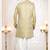 Men's yellow woven jacquard self design in fabric kurta set