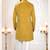 Men's yellow swad velvet  - kurta set