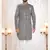 Men's grey swad velvet  self design in fabric kurta set