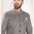 Men's grey swad velvet  self design in fabric kurta set