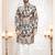 Men's fone swad velvet  self print design in fabric kurta set