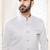 Men's white woven jacquard self design in fabric kurta set