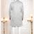 Men's grey woven jacquard self design in fabric kurta set