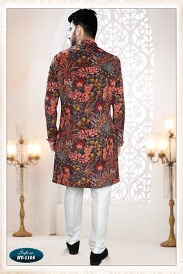 Men's black suede - kurta set 2
