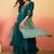 Teal chanderi silk embroidered readymade palazzo dress