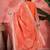 Orange chanderi silk embroidered readymade palazzo dress