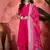 Pink chanderi silk embroidered readymade palazzo dress