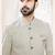 Men's golden woven jacquard self design in fabric kurta set