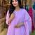 Lavender georgette embroidered salwar kameez