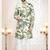 Men's cream linen self print design in fabricSherwani set