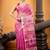 pink hand woven silk blend cotton zari work all seasons sarees