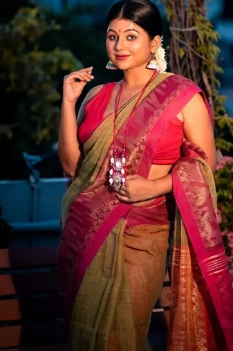 multicolor hand woven linen zari work all seasons sarees