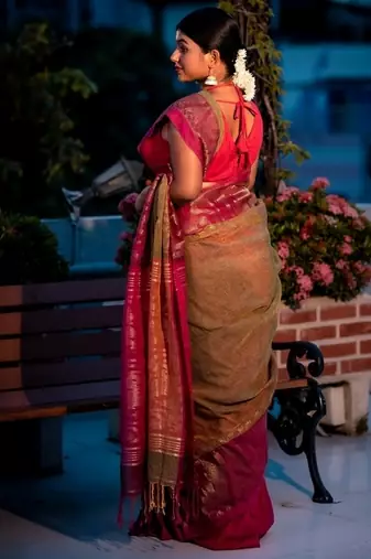 multicolor hand woven linen zari work all seasons sarees