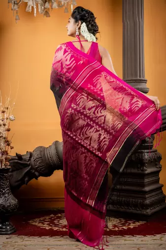 multicolor hand woven linen zari work all seasons sarees