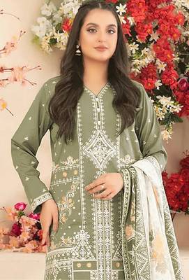 Pista cotton blended embroidered Readymade suit 2