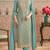 Sky blue viscose jacquard woven partywear Readymade suit