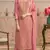 Peach viscose jacquard woven partywear Readymade suit