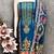 Blue chinon printed ethnic ceremonial suit