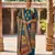 Firozi chinon printed ethnic ceremonial suit