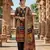 Black chinon printed ethnic ceremonial suit