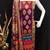 Violet chinon printed ethnic ceremonial suit