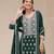 Green georgette embroidered palazzo suit