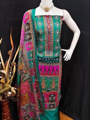 Rama chinon printed ethnic ceremonial suit 3