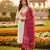 White modal buti woven partywear sawlar kameez