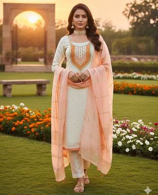 White modal buti woven partywear sawlar kameez 1